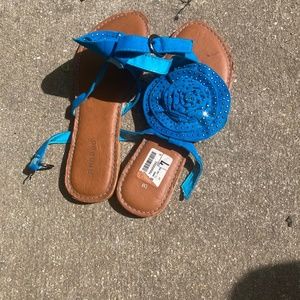 Blue sandals